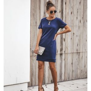 Navy shift dress